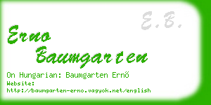 erno baumgarten business card