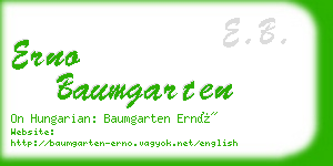 erno baumgarten business card
